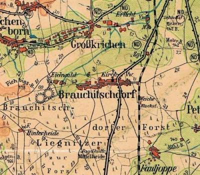 Brauchitschdorf auf der Kreiskarte Lüben
