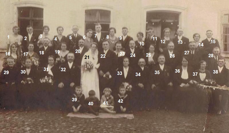 Hochzeit von Hilde geb. Wollmeier und Richard Wittig, Braunau, Oktober 1934