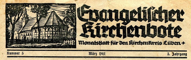 Evangelischer Kirchenbote des Kirchenkreises Lüben März 1941