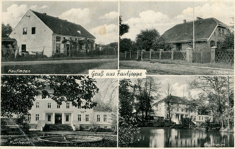 1939: Kaufladen, Schule, Kurheim (ehemals Schloss)