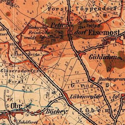 Friedrichswalde auf Kreiskarte Lüben 1935