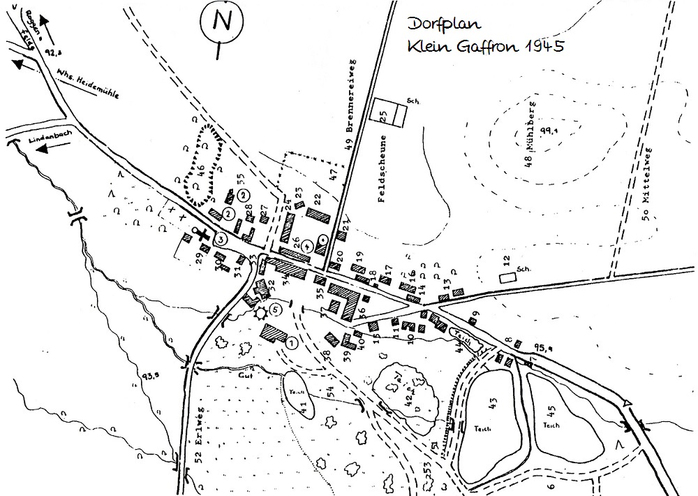 Dorfplan der Gemeinde Klein Gaffron
