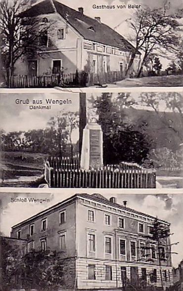 Wengeln: Gasthof von Beier, Kriegerdenkmal, Schloss