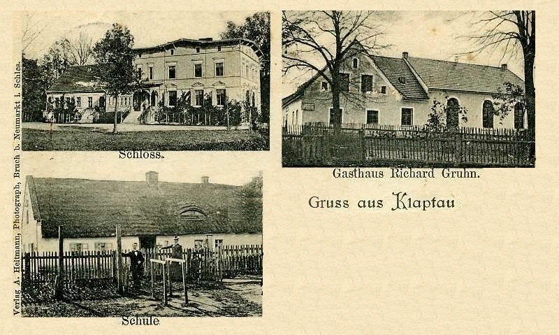 Schloss, Schule und Gasthaus Richard Gruhn