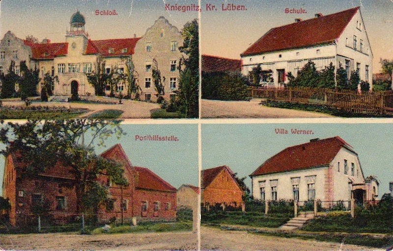 Kniegnitz: Schloss, Schule, Posthilfsstelle, Villa Werner