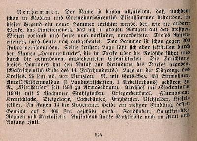Aus dem Heimatbuch des Kreises Bunzlau aus dem Jahr 1925, S. 526