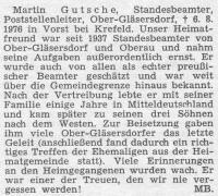 Nachruf für Martin Gutsche (1897-1976)