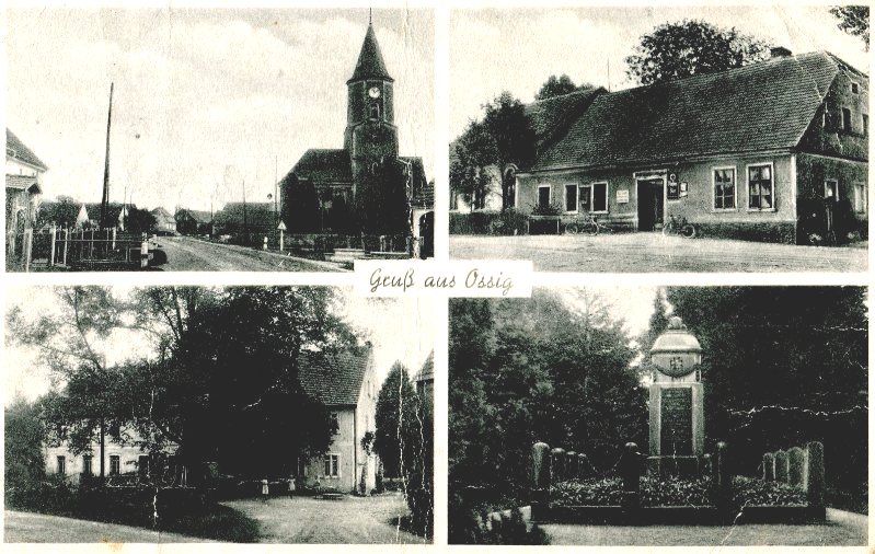 Kirche, Gasthaus Rüdiger, Wassermühle Talke, Kriegerdenkmal