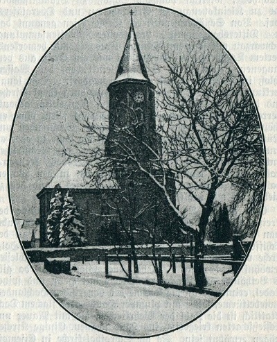 Kirche zu Ossig 1928, Foto von Dr. med. Gerhard Anders