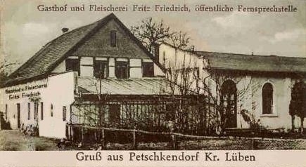 Gasthof und Fleischerei Fritz Friedrich, öffentliche Fernsprechstelle
