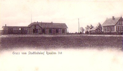 Bahnhof Raudten-Stadt bzw. Raudten-Süd um 1900
