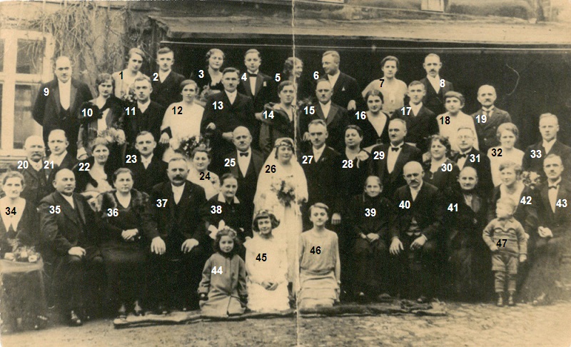 Hochzeit von Alfons Großmann und Gertrud geb. Schneider am 29.12.1931