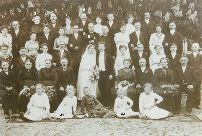 Hochzeit von Artur Wittek und Klara geb. Stiller im Jahr 1919