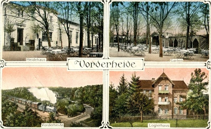Vorderheide: Heidehaus, Garten, Bahnhof, Logierhaus