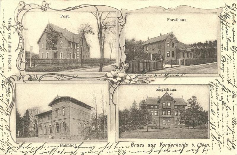 1903 Post, Forsthaus, Bahnhof, Logierhaus
