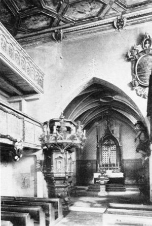 Das Innere der Evangelischen Kirche zu Zedlitz